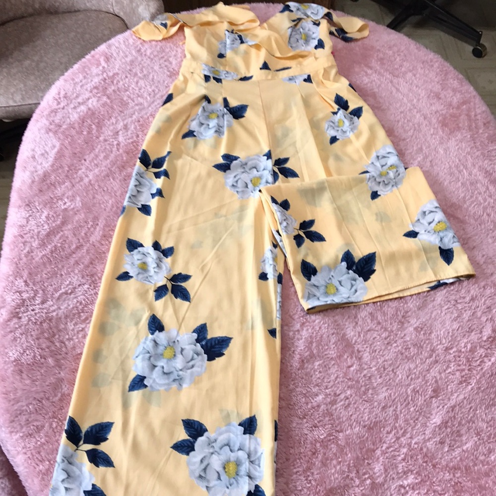 Strappy Back Floral Jumpsuit